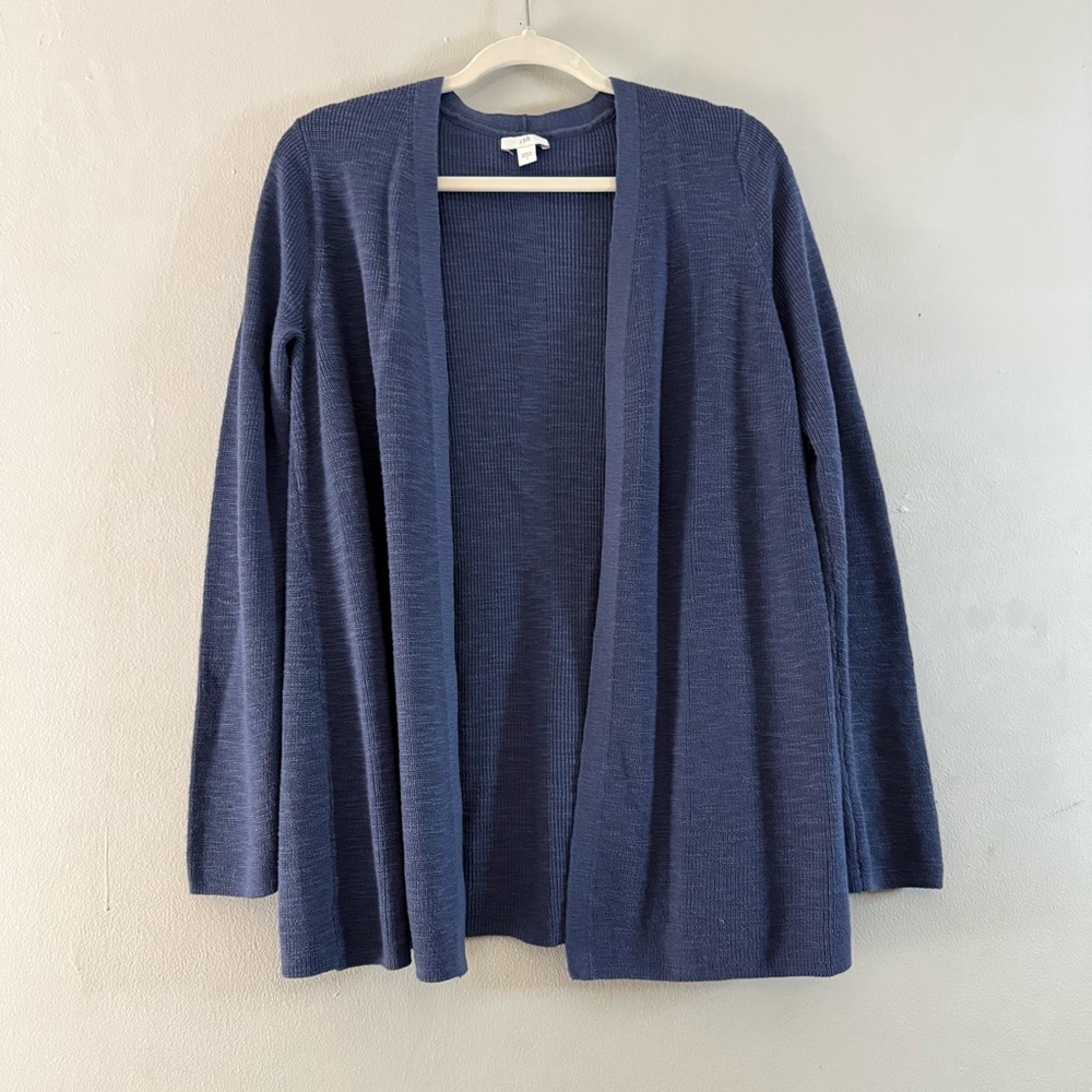 J.Jill Open Front Long Sleeve Cardigan Blue Knit Sweater Women’s - Size Small